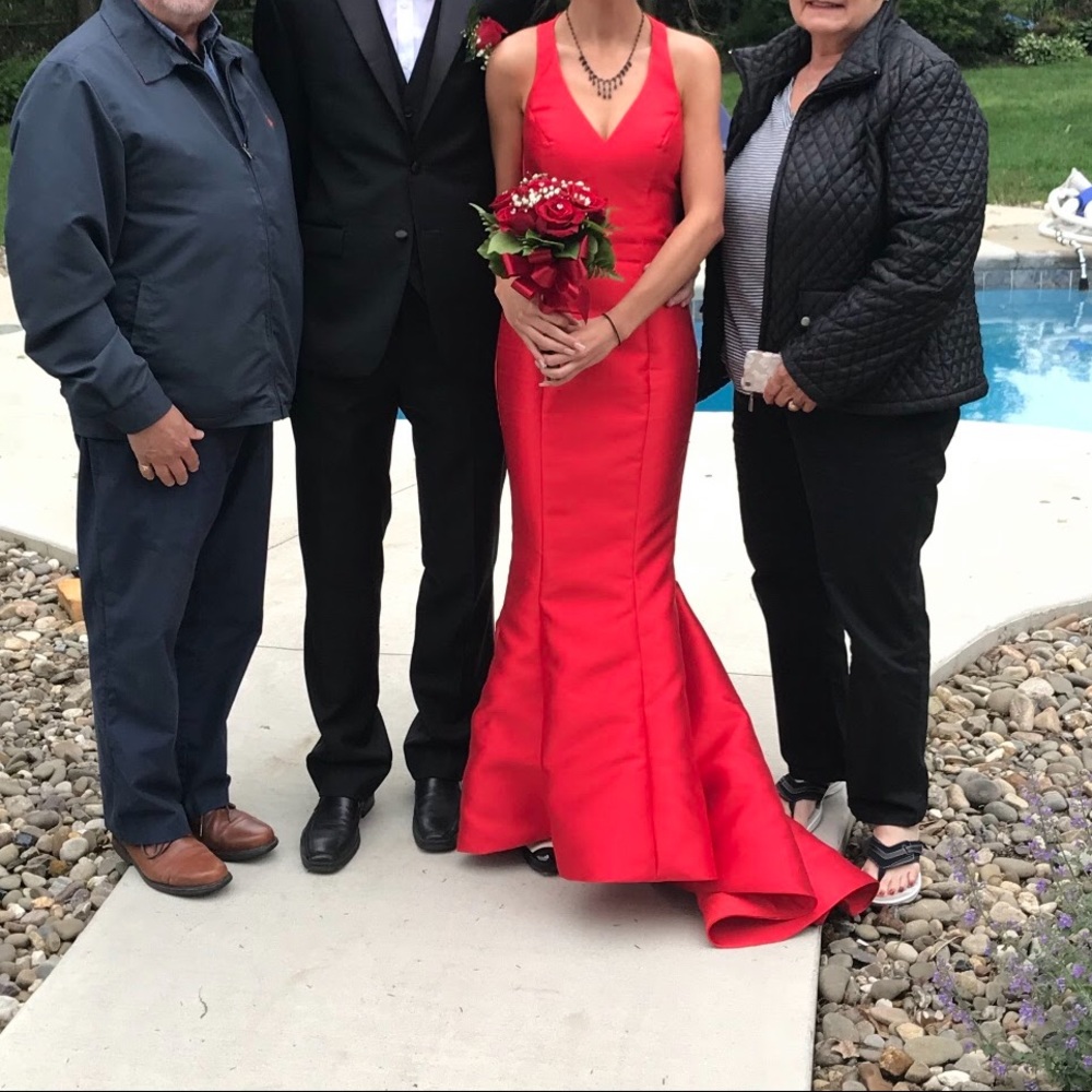 Beautiful red Sherri Hill Prom dress